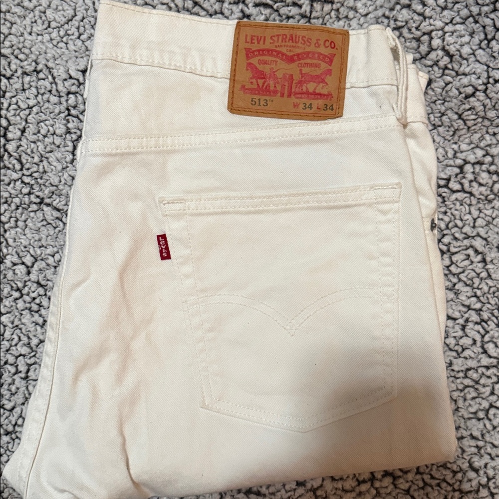 Levi's 513 Cream Denim Pants
34 X 34